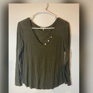 Green Long Sleeve Small Charlotte Russe Tee